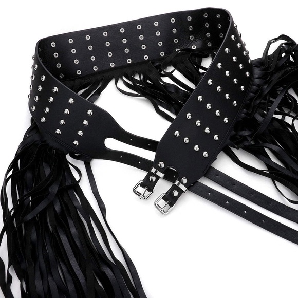 Western Fringe Skirt Statement Belt - Picture 3 of 6